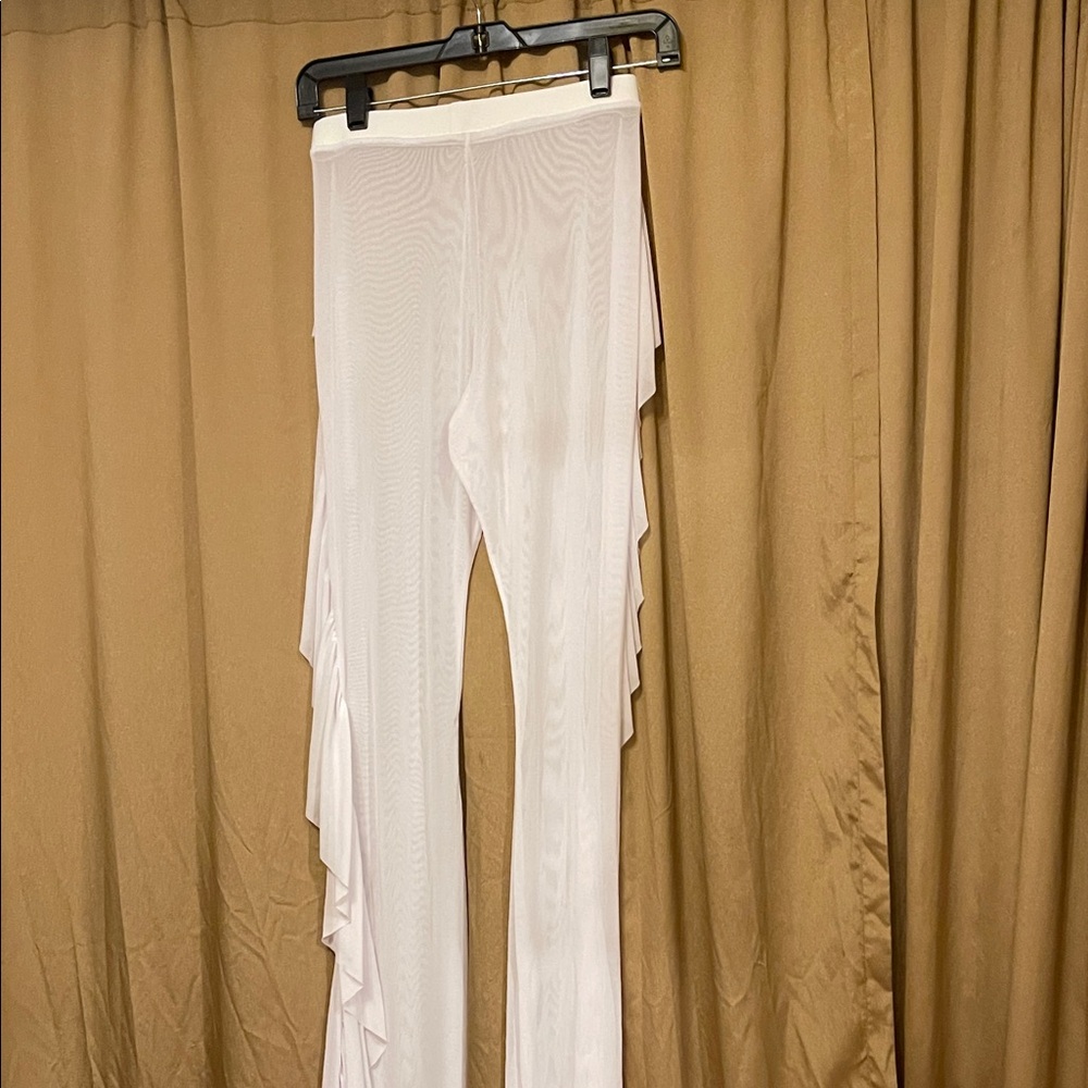 White Ruffled Pants - Picture 8 of 9
